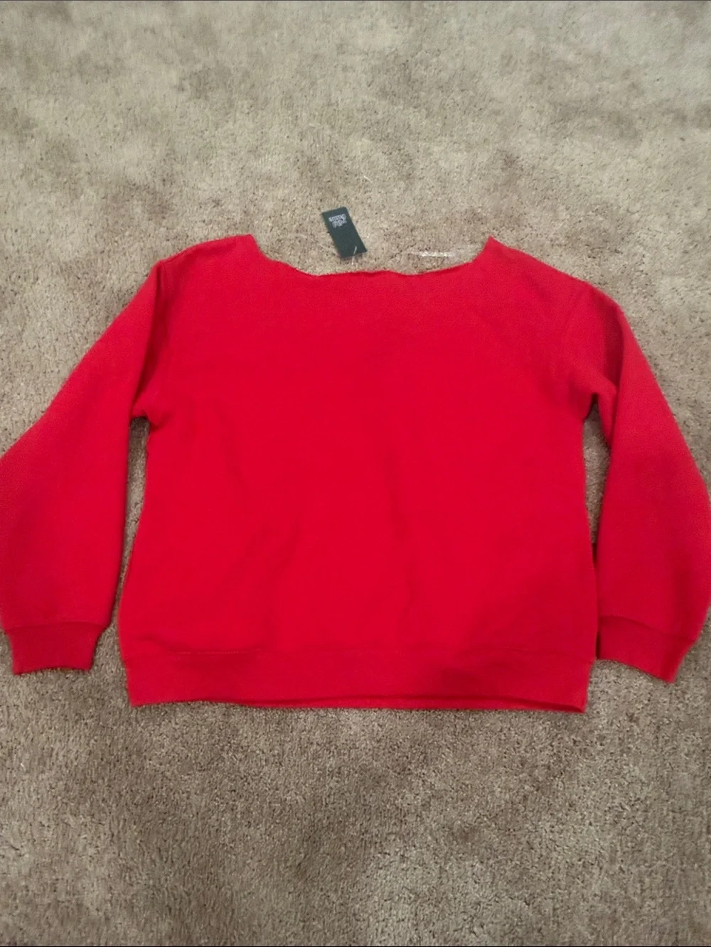 wild fable Red Sweatshirt with 'Hard Pass' Heart Patch - Picture 4 of 4